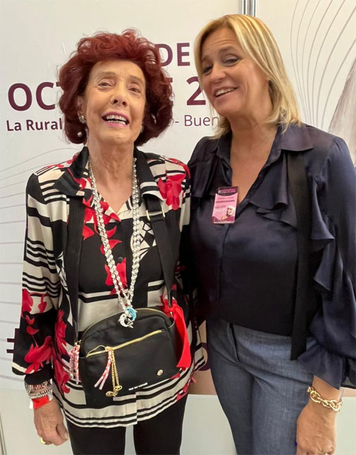 La doctora Ileana Benzaquén junto a Verónica Janeiro, Directora de Expoestética. 