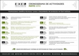 Actividades en Exel Institute: cronograma de mayo