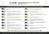 Actividades en Exel Institute: cronograma del mes de marzo